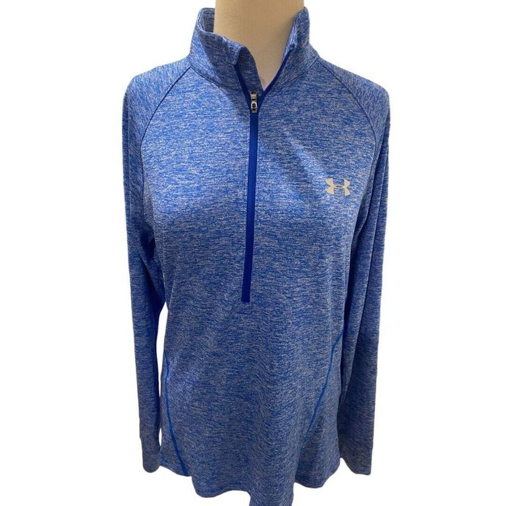 Large Under Armour Blue 1/4 Zip Jacket Layer